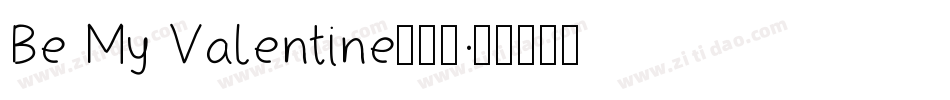 Be My Valentine手机版字体转换